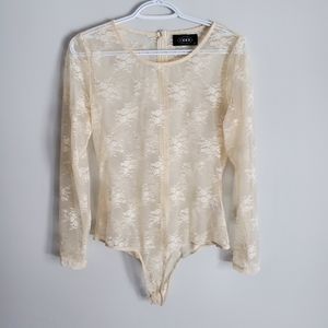 💕2 for $15 | Cider | Lace Floral Print Bodysuit